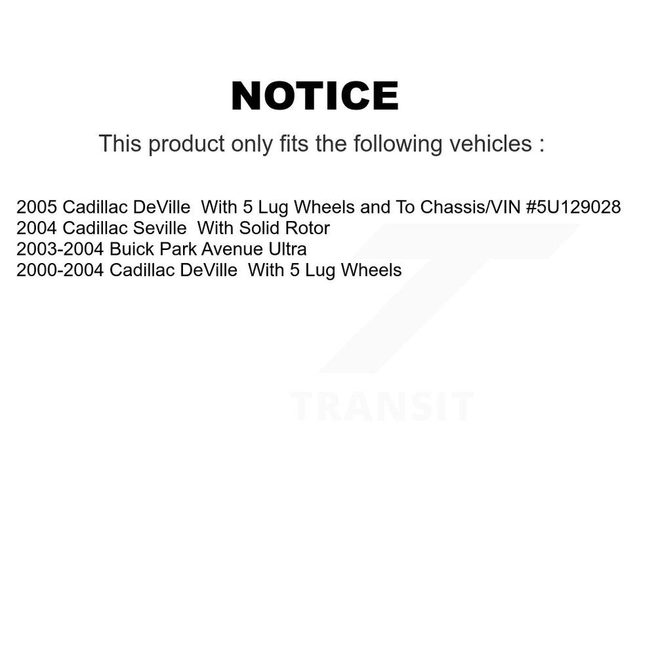 Front Ceramic Rear Semi-Metallic Pad Disc Brake Rotor Kit For Cadillac DeVille Buick Park K8A-101890