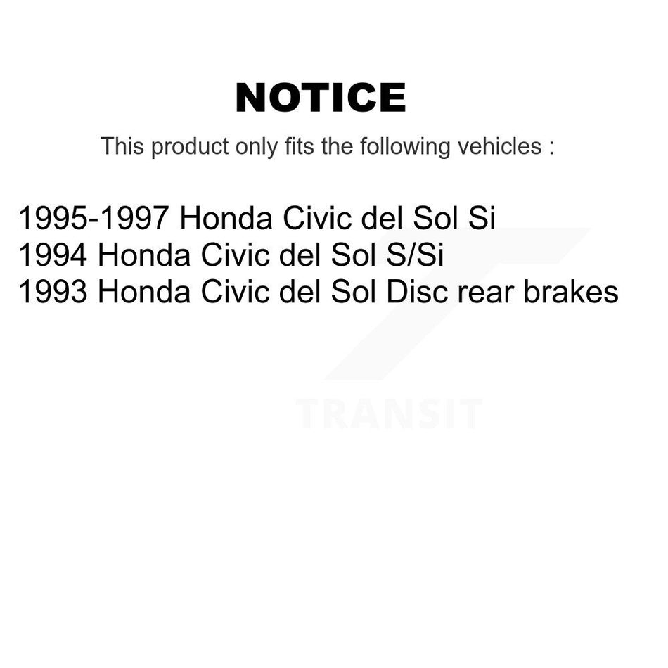 Front Rear Ceramic Pads And Disc Brake Rotors Kit For Honda Civic del Sol K8A-102012