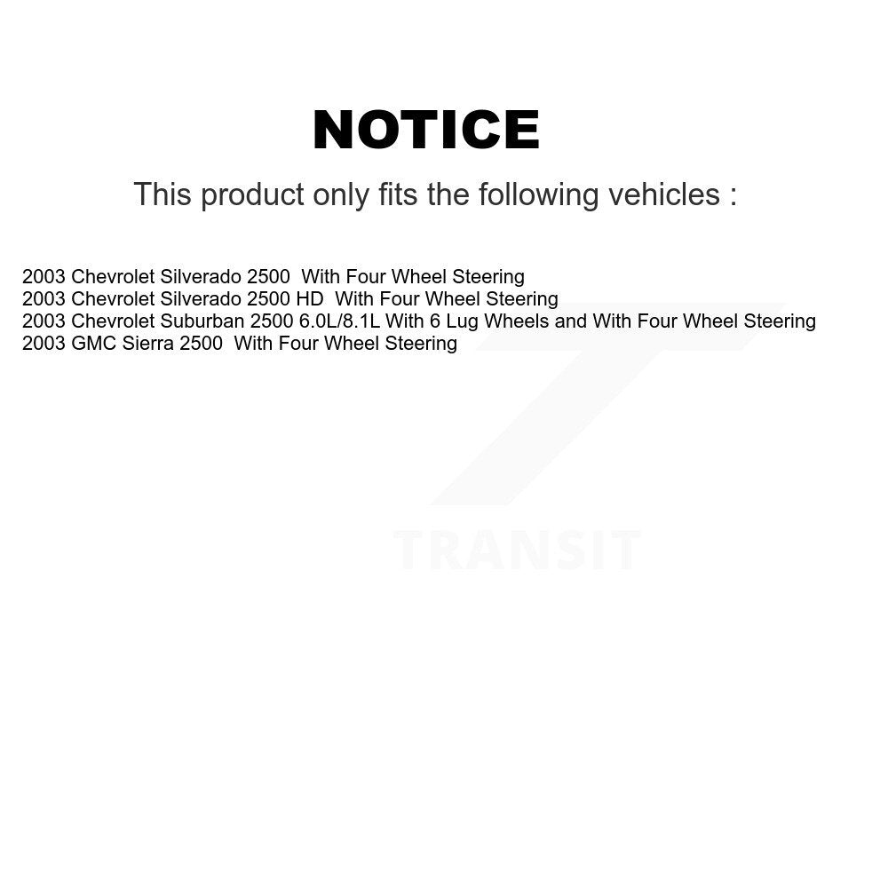 Front Ceramic Rear Semi-Metallic Pad Brake Rotors Kit For Chevrolet Silverado 2500 HD GMC K8A-102100