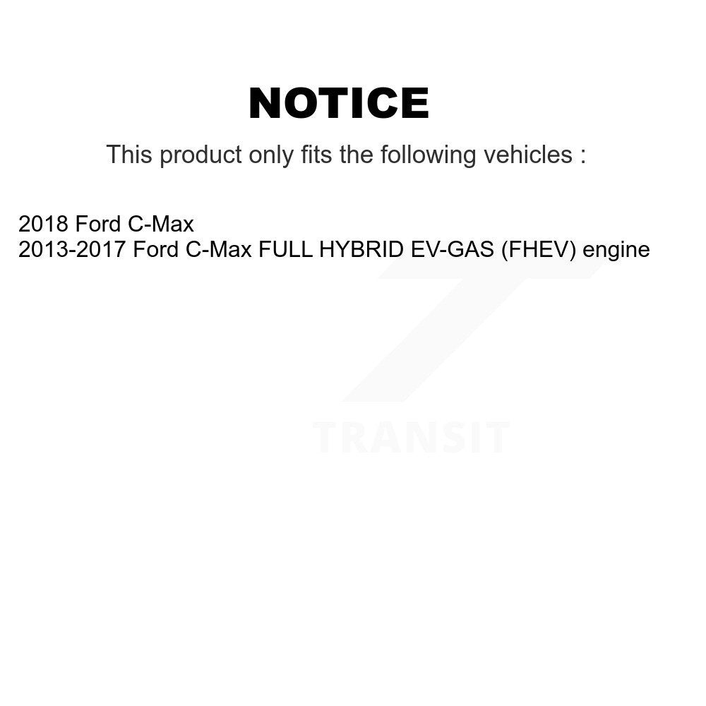 Front Ceramic Rear Semi-Metallic Pads And Disc Brake Rotors Kit For Ford C-Max K8A-102133