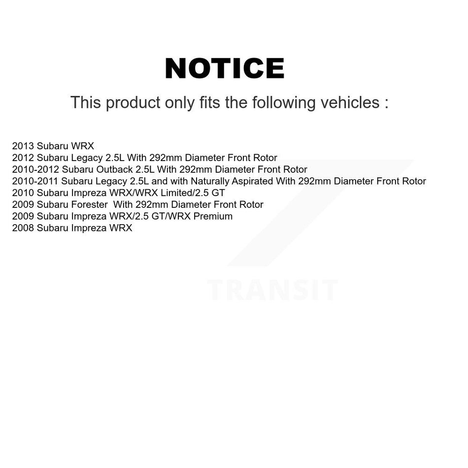 Front Rear Ceramic Pad And Brake Rotor Kit For Subaru Outback Impreza Legacy Forester WRX K8A-102261