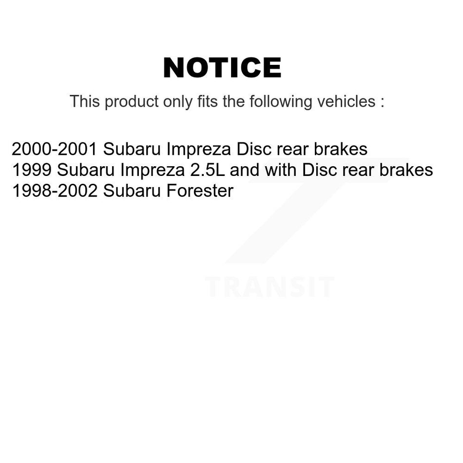 Front Ceramic Rear Semi-Metallic Pad And Disc Brake Rotor Kit For Subaru Forester Impreza K8A-102264