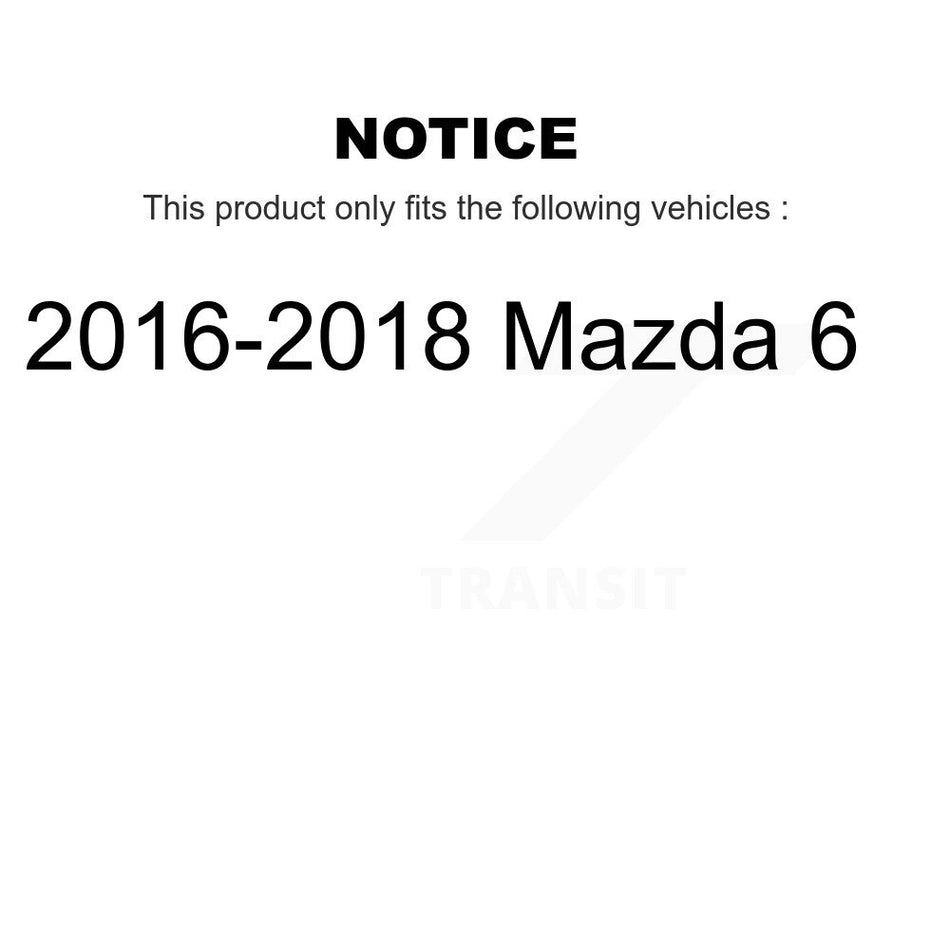 Front Rear Ceramic Pads And Disc Brake Rotors Kit For 2016-2018 Mazda 6 K8A-102299
