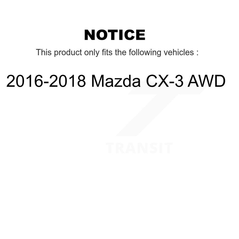 Front Rear Ceramic Pads And Disc Brake Rotors Kit For 2016-2018 Mazda CX-3 AWD K8A-102327