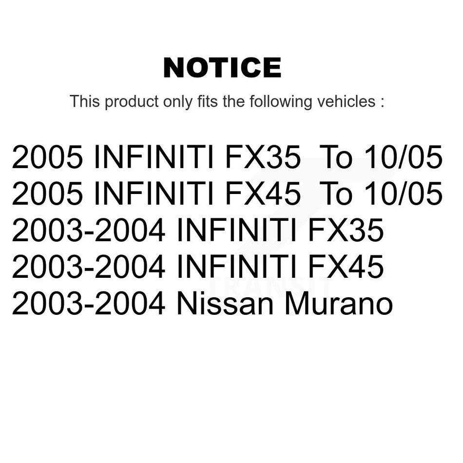 Front Rear Ceramic Pads And Disc Brake Rotors Kit For Nissan Murano INFINITI FX35 FX45 K8A-102362
