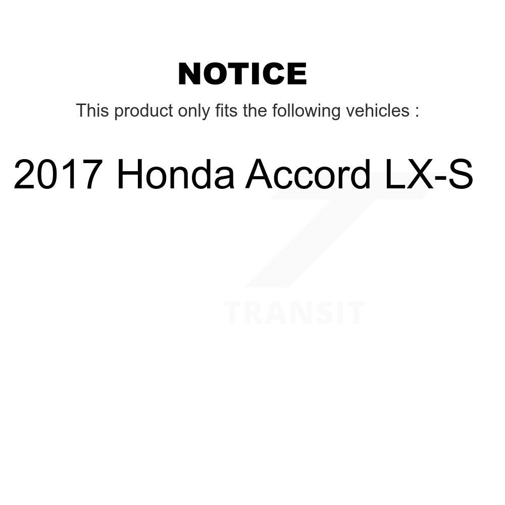 Front Rear Ceramic Pads And Disc Brake Rotors Kit For 2017 Honda Accord LX-S K8A-102391