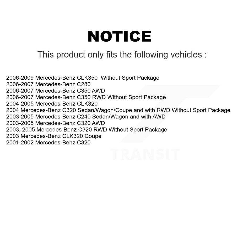 Front Rear Semi-Metallic Pad & Brake Rotors Kit For Mercedes-Benz C280 C240 CLK350 CLK320 K8A-102522