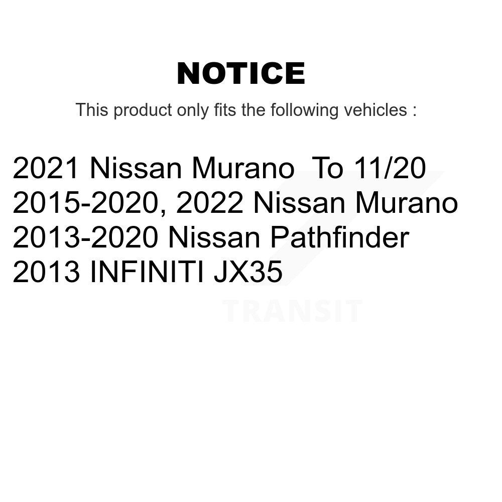 Front Rear Ceramic Pad & Disc Brake Rotors Kit For Nissan Murano Pathfinder INFINITI JX35 K8A-102607