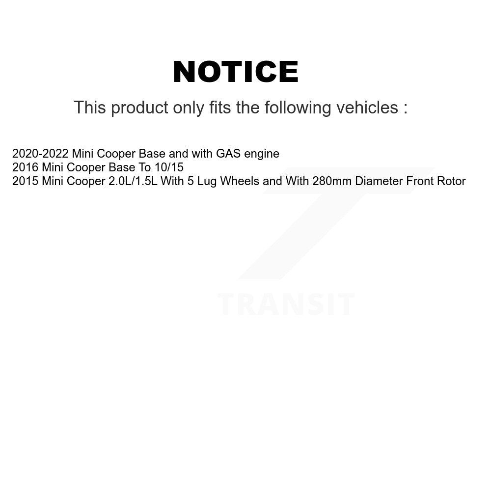 Front Semi-Metallic Rear Ceramic Pads And Disc Brake Rotors Kit For Mini Cooper K8A-102702