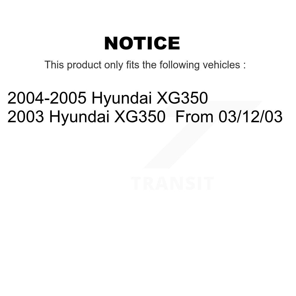 Front Rear Ceramic Pads And Disc Brake Rotors Kit For Hyundai XG350 K8A-102909