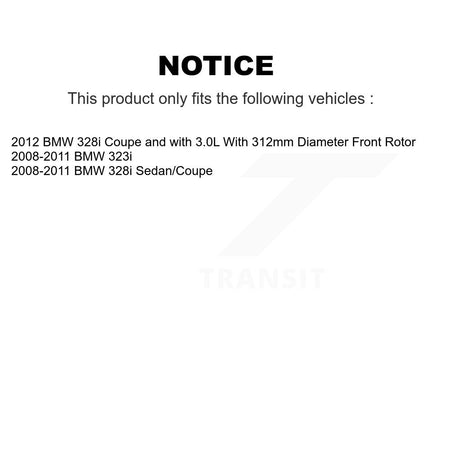 Front Rear Semi-Metallic Pads And Disc Brake Rotors Kit For BMW 323i 328i K8A-103084