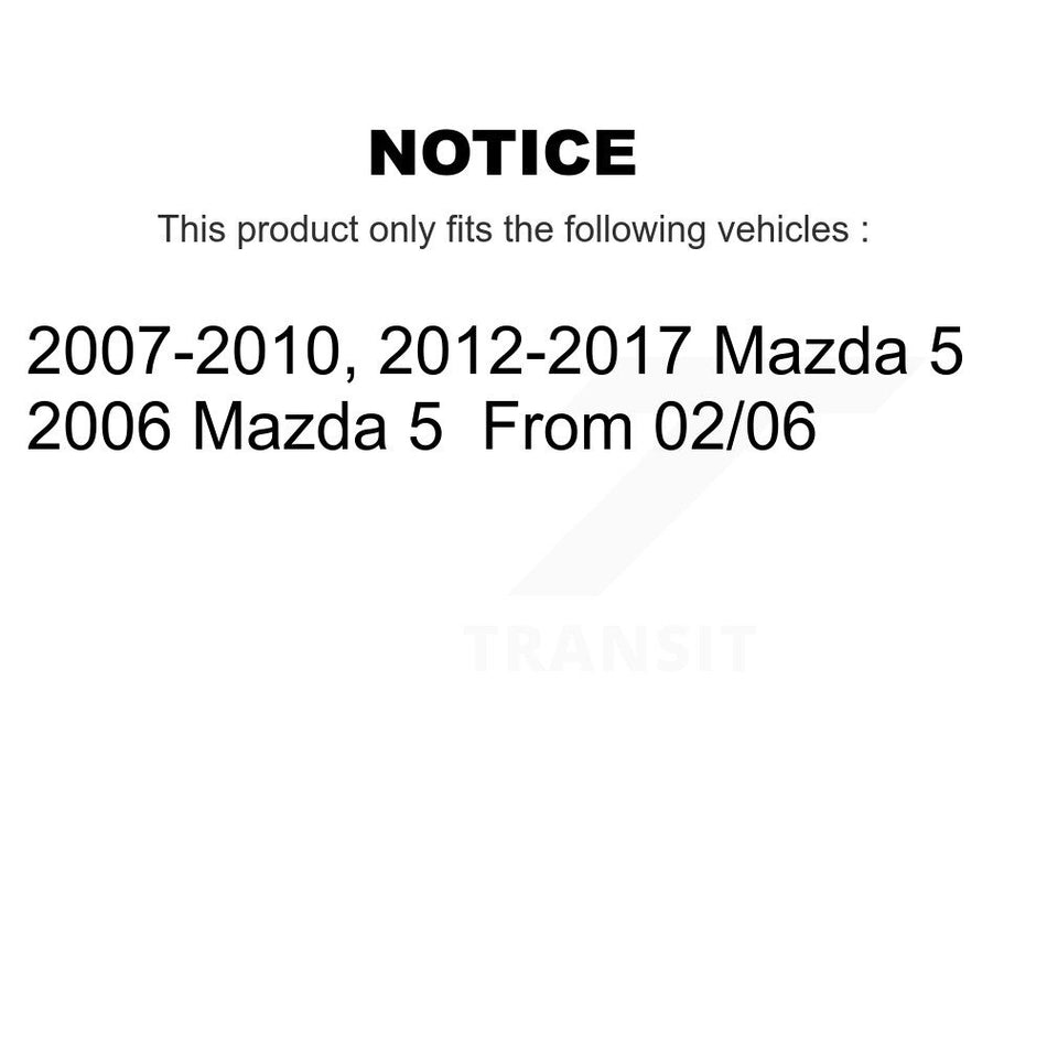 Front Rear Semi-Metallic Pads And Disc Brake Rotors Kit For Mazda 5 K8A-103085
