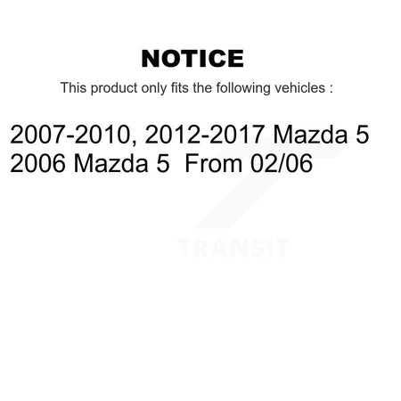 Front Semi-Metallic Rear Ceramic Pads And Disc Brake Rotors Kit For Mazda 5 K8A-103086