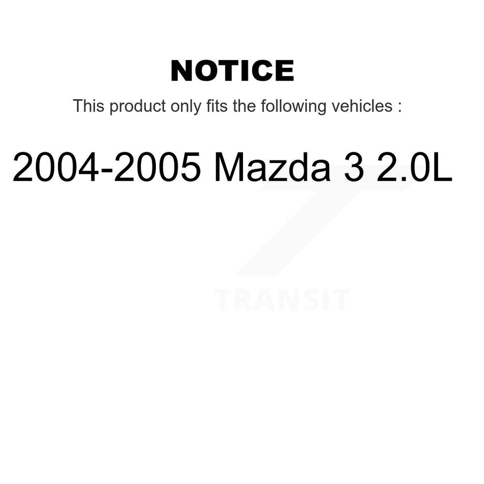 Front Ceramic Rear Semi-Metallic Pad And Disc Brake Rotors Kit For 2004-2005 Mazda 3 2.0L K8A-103094
