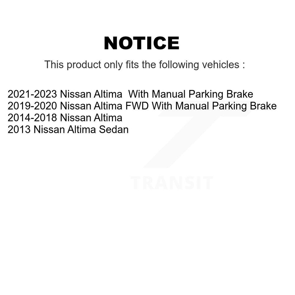 Front Rear Ceramic Pads And Disc Brake Rotors Kit For Nissan Altima K8A-103201