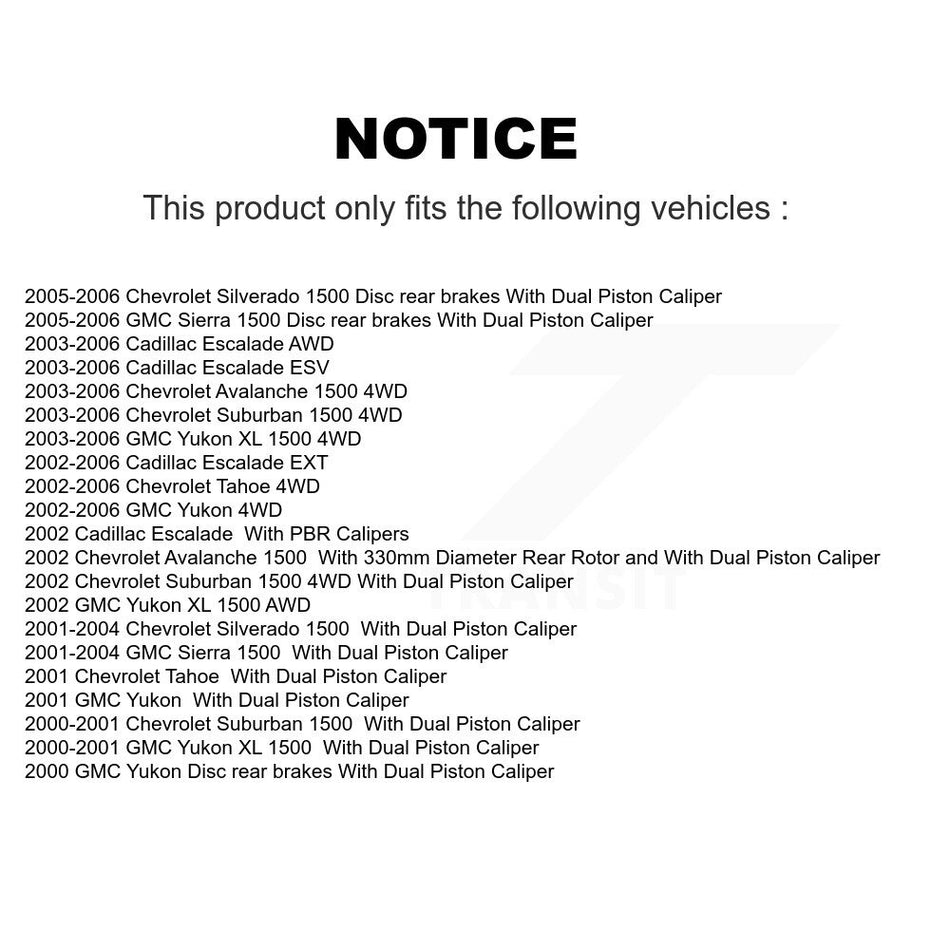 Front Semi-Metallic Rear Ceramic Pad Brake Rotors Kit For Chevrolet GMC Silverado 1500 XL K8A-103235