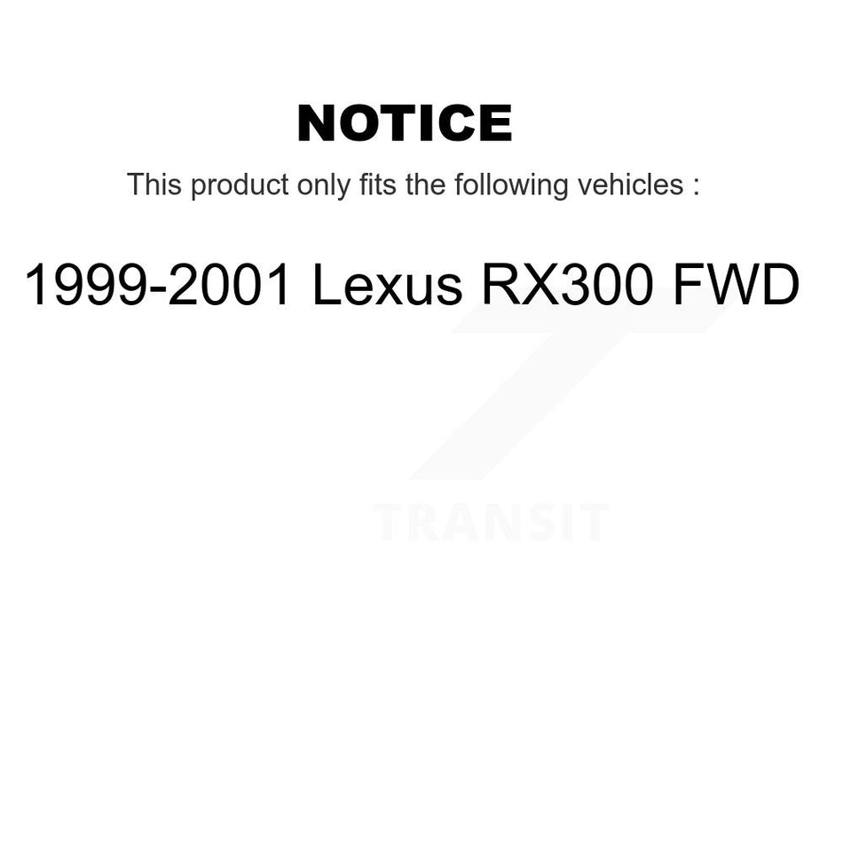 Front Rear Ceramic Pads And Disc Brake Rotors Kit For 1999-2001 Lexus RX300 FWD K8A-103252