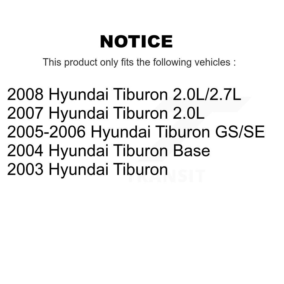 Front Rear Ceramic Pads And Disc Brake Rotors Kit For Hyundai Tiburon K8A-103290