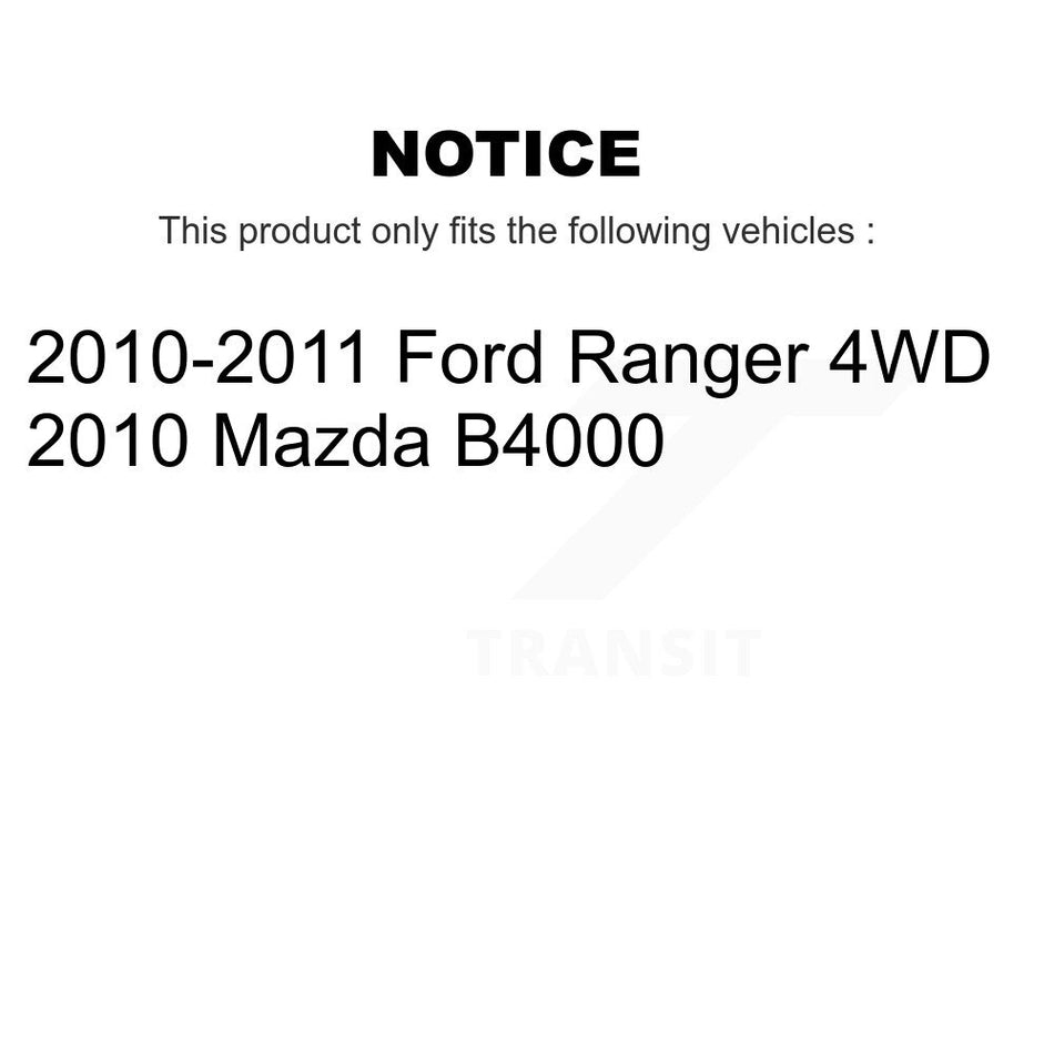 Front Ceramic Rear Semi-Metallic Pad And Disc Brake Rotor Kit For Ford Ranger Mazda B4000 K8A-103552