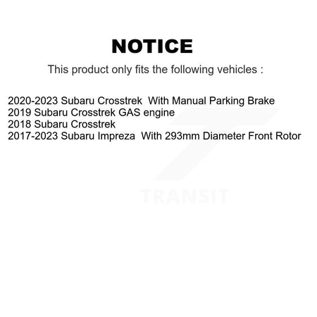 Front Rear Ceramic Pads And Disc Brake Rotors Kit For Subaru Crosstrek Impreza K8A-103558