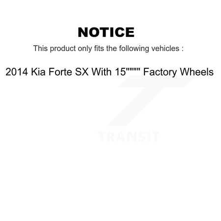 Front Disc Brake Rotor Ceramic Pad Kit For 2014 Kia Forte With 300mm Diameter K8A-103719