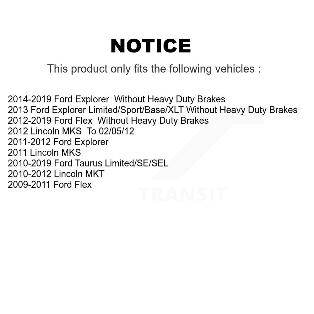 Front Disc Brake Rotors And Ceramic Pad Kit For Ford Explorer Flex Taurus Lincoln MKT MKS K8A-103731