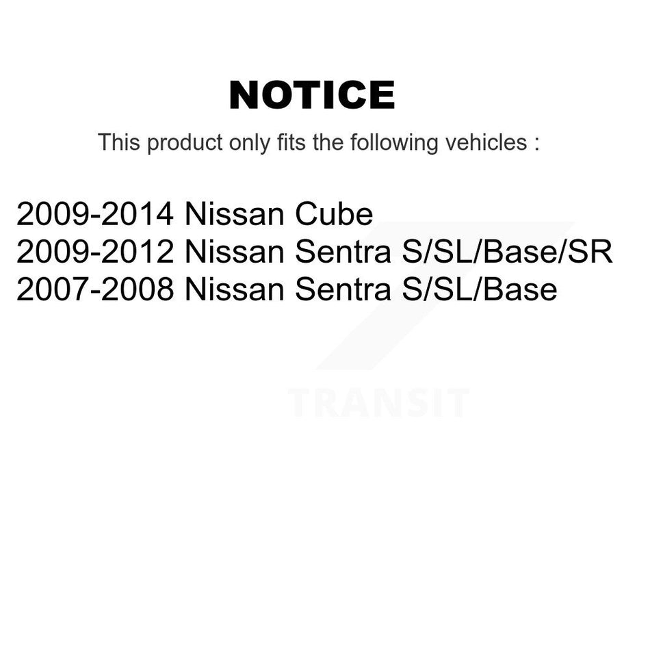 Front Disc Brake Rotors And Ceramic Pads Kit For Nissan Sentra Cube K8A-103849