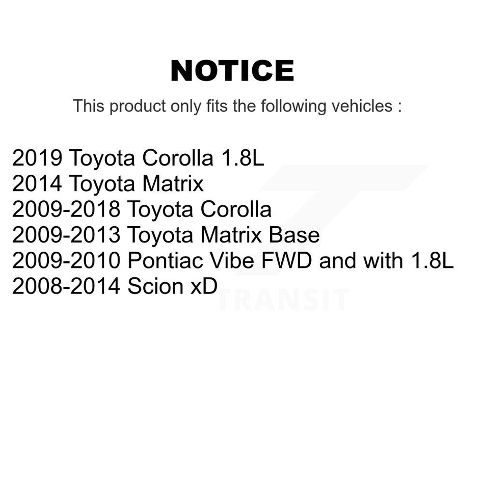 Front Disc Brake Rotors & Ceramic Pad Kit For Toyota Corolla Matrix Pontiac Vibe Scion xD K8A-103930