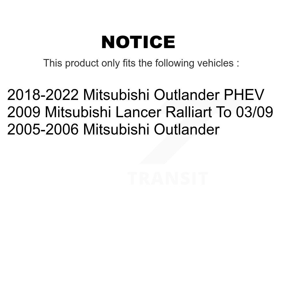 Front Disc Brake Rotors And Ceramic Pads Kit For Mitsubishi Outlander PHEV Lancer K8A-103947