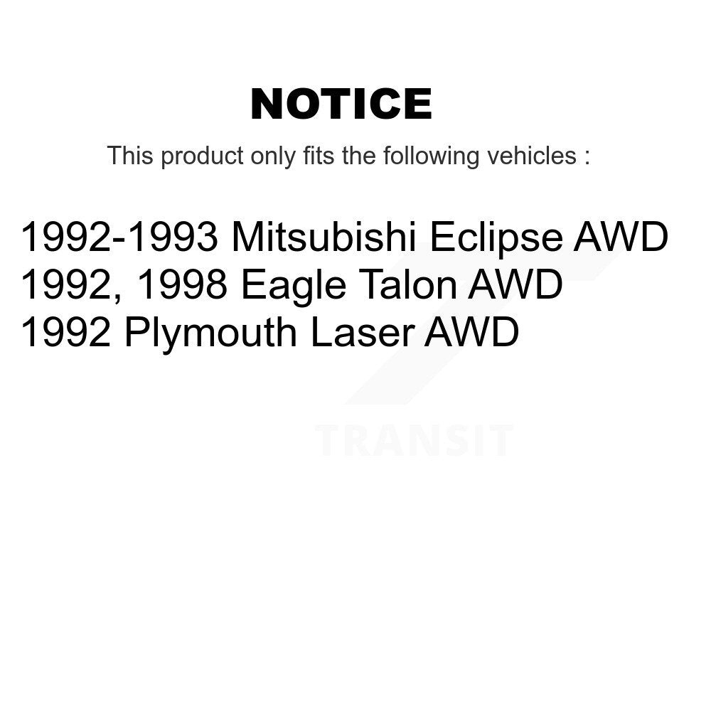 Front Brake Rotor & Ceramic Pad Kit For Eagle Talon Plymouth Laser Mitsubishi Eclipse AWD K8A-103948