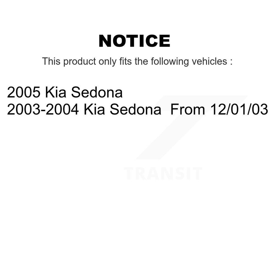 Front Disc Brake Rotors And Ceramic Pads Kit For Kia Sedona K8A-103989
