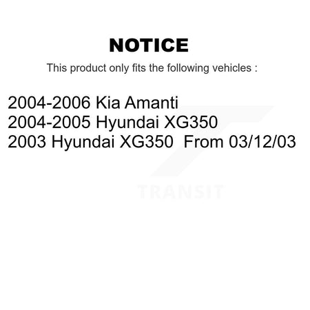 Front Disc Brake Rotors And Ceramic Pads Kit For Kia Amanti Hyundai XG350 K8A-103992
