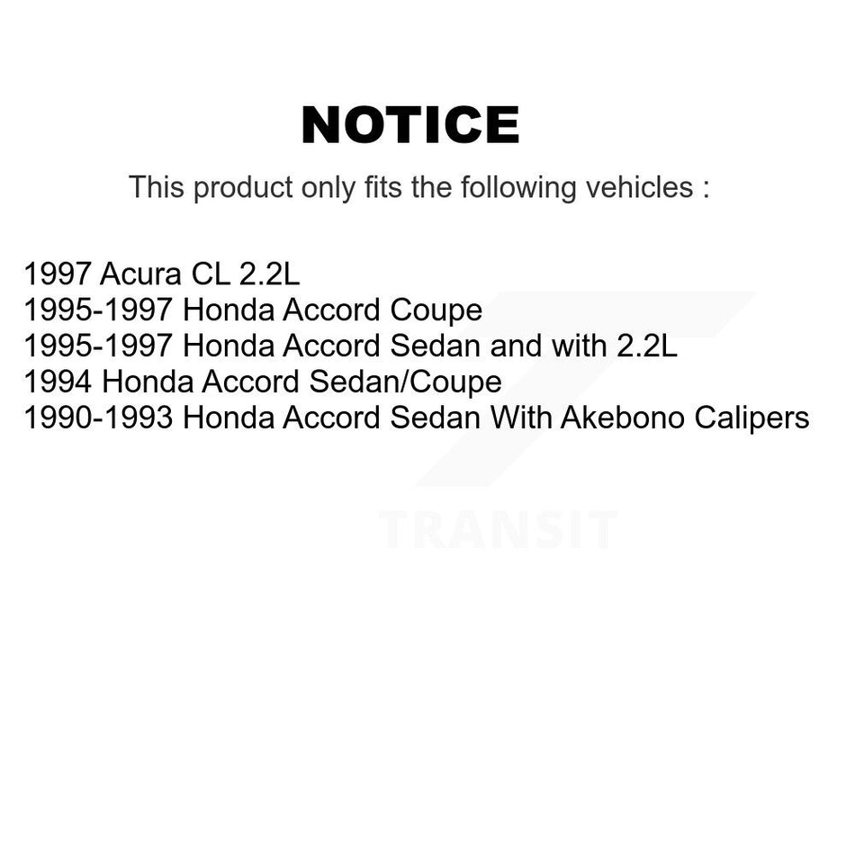 Front Disc Brake Rotors And Ceramic Pads Kit For Honda Accord Acura CL K8A-104039