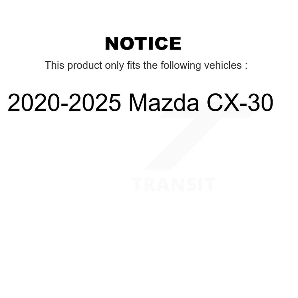 Front Disc Brake Rotors And Ceramic Pads Kit For 2020-2023 Mazda CX-30 K8A-104057
