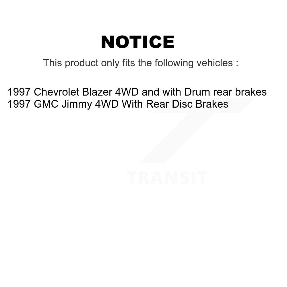 Front Disc Brake Rotors And Ceramic Pads Kit For 1997 Chevrolet Blazer GMC Jimmy K8A-104234