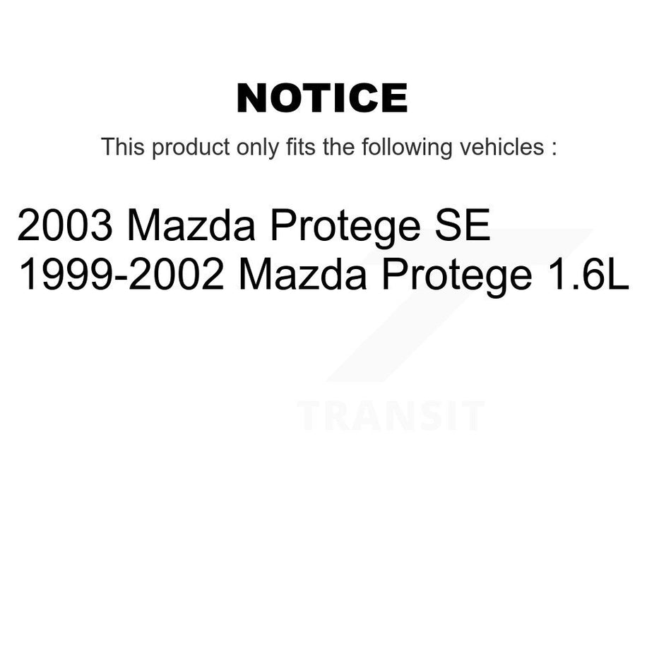 Front Disc Brake Rotors And Semi-Metallic Pads Kit For Mazda Protege K8A-104262