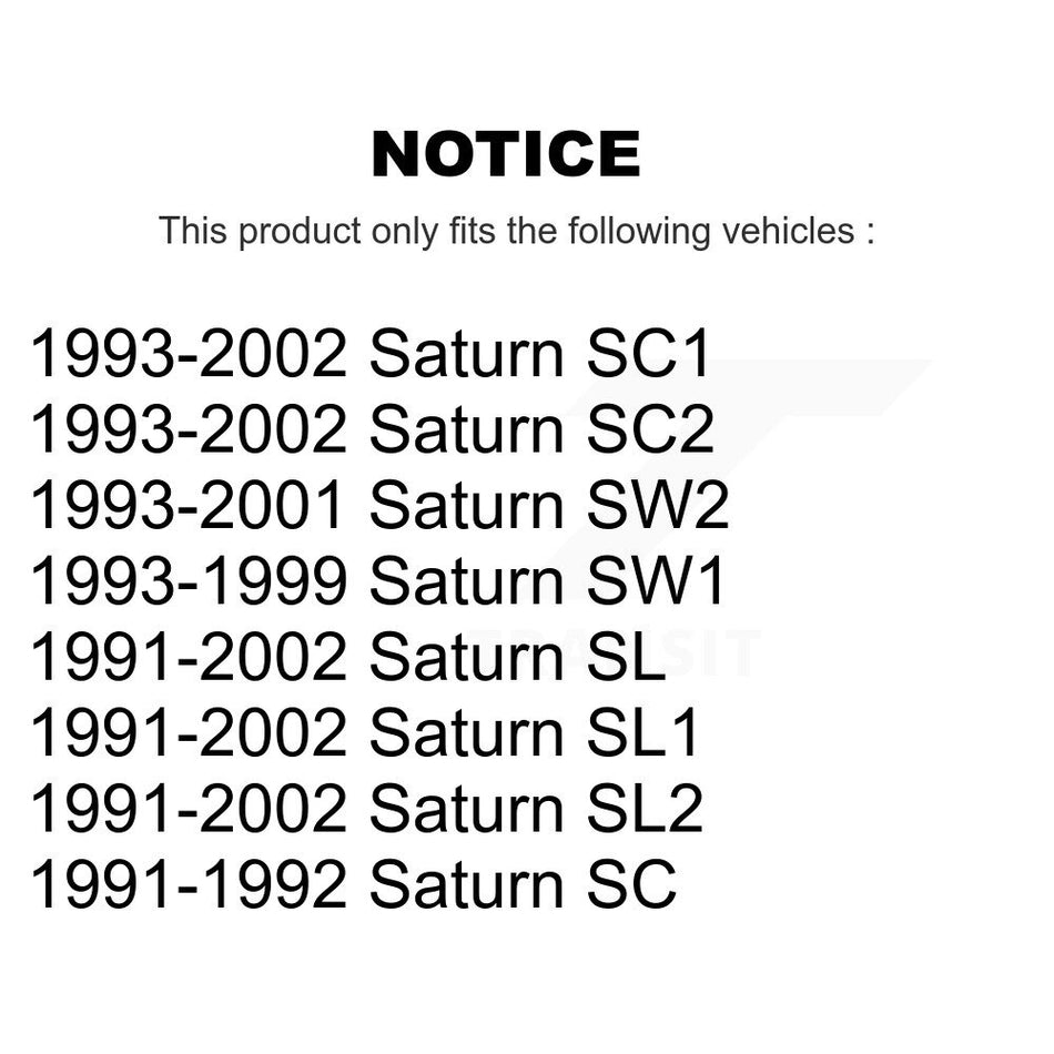 Front Disc Brake Rotor And Semi-Metallic Pad Kit For Saturn SL1 SC1 SL2 SC2 SL SW2 SW1 SC K8A-104270