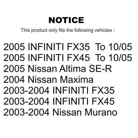 Front Disc Brake Rotor Ceramic Pad Kit For Nissan Altima Murano INFINITI Maxima FX35 FX45 K8A-104306