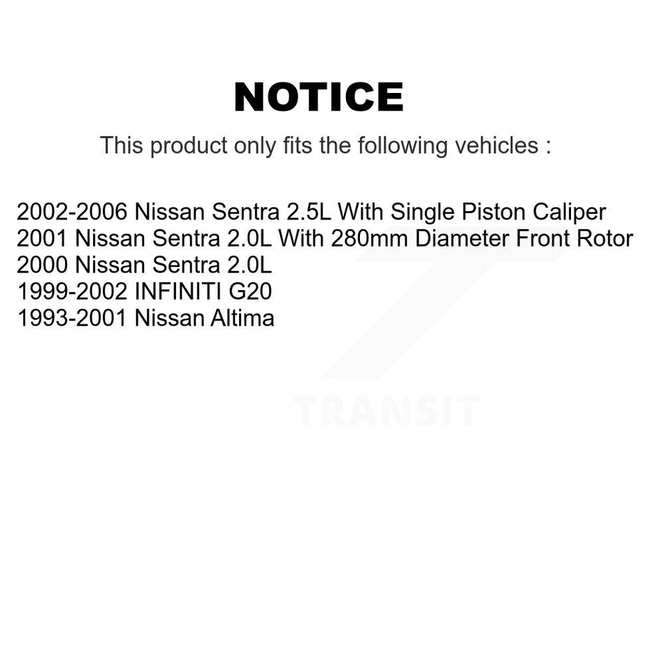 Front Disc Brake Rotors And Ceramic Pads Kit For Nissan Sentra Altima INFINITI G20 K8A-104317