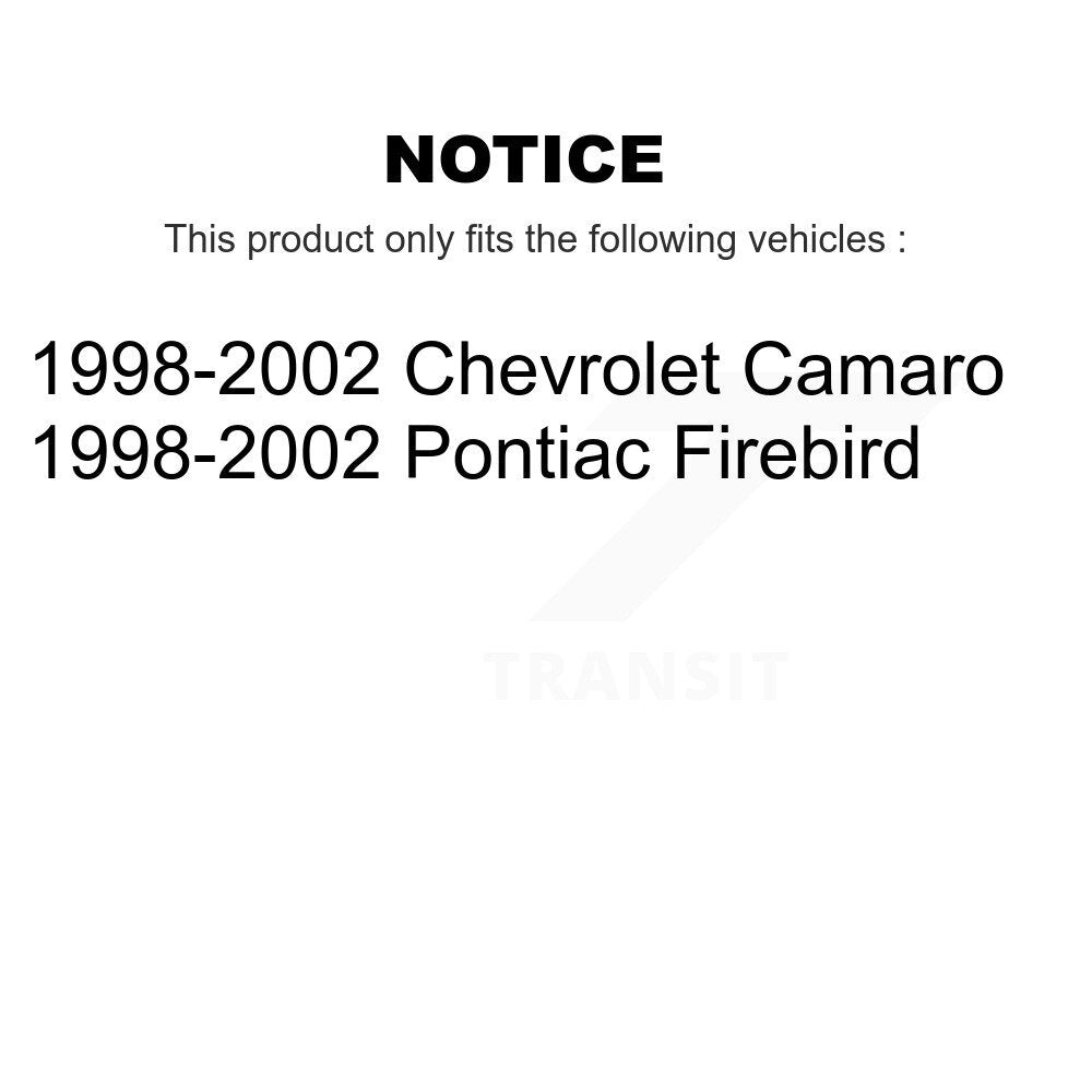 Front Brake Rotor & Semi-Metallic Pad Kit For 1998-2002 Pontiac Firebird Chevrolet Camaro K8A-104340