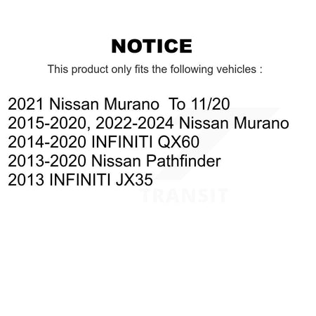 Front Disc Brake Rotors & Ceramic Pad Kit For Nissan Murano Pathfinder INFINITI QX60 JX35 K8A-104436