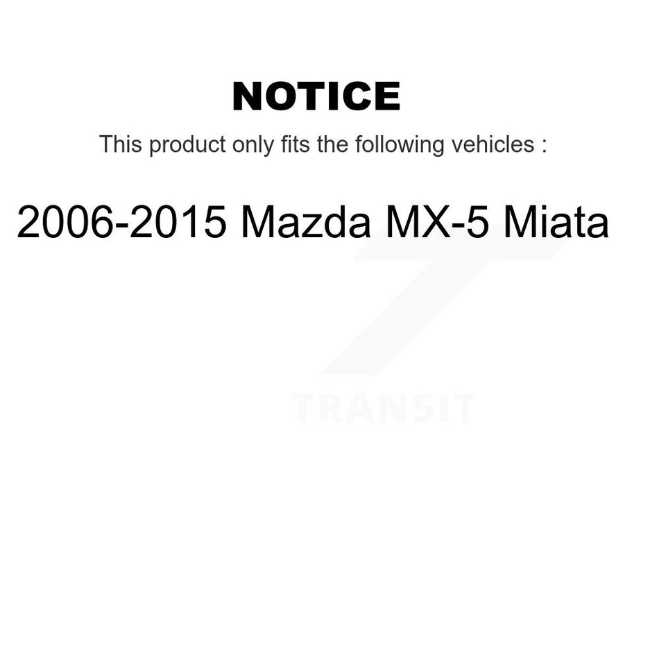 Front Disc Brake Rotors And Ceramic Pads Kit For 2006-2015 Mazda MX-5 Miata K8A-104451
