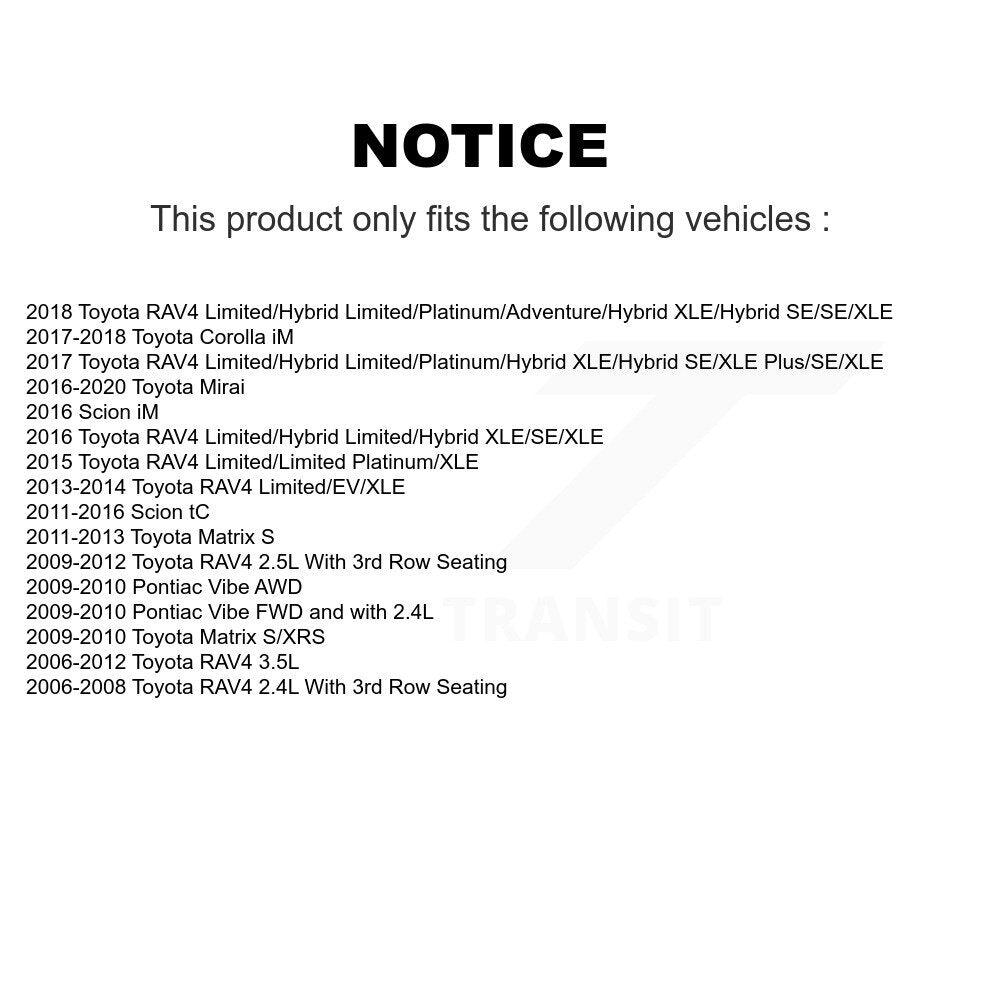 Front Brake Rotor Ceramic Pad Kit For Toyota RAV4 Matrix Pontiac Vibe Scion Corolla iM tC K8A-104506
