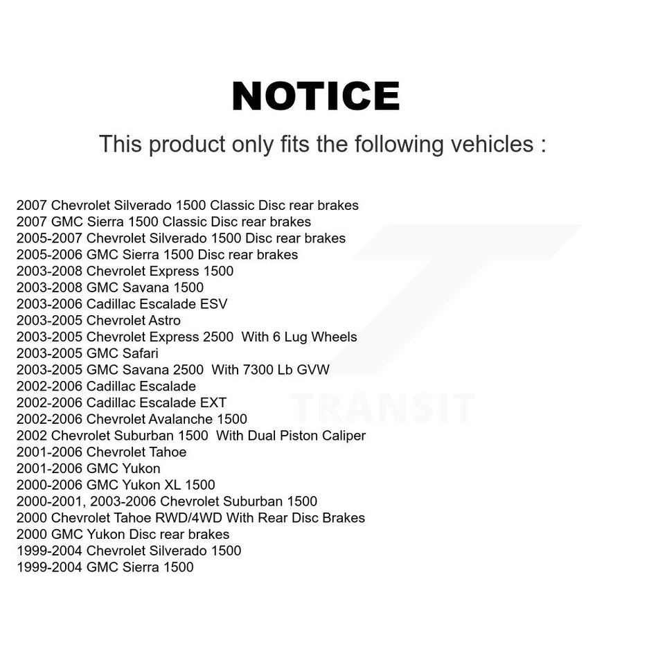 Front Brake Rotor Ceramic Pad Kit For Chevrolet GMC Silverado 1500 Sierra Avalanche Yukon K8A-104511