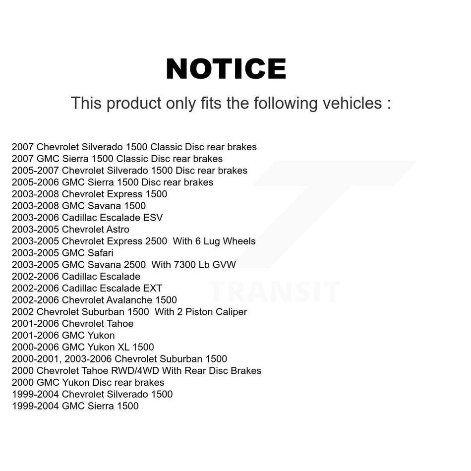 Front Brake Rotor Ceramic Pad Kit For Chevrolet GMC Silverado 1500 Sierra Avalanche Yukon K8A-104511