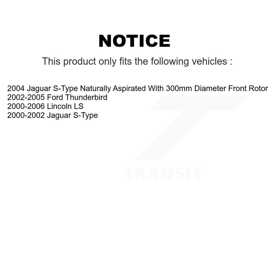 Front Brake Rotor And Semi-Metallic Pad Kit For Ford Thunderbird Lincoln LS Jaguar S-Type K8A-104522