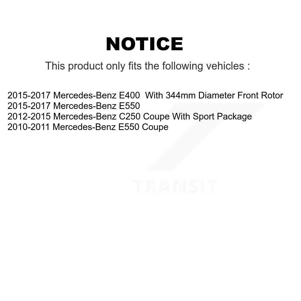 Front Disc Brake Rotors And Semi-Metallic Pads Kit For Mercedes-Benz C250 E400 E550 K8A-104533