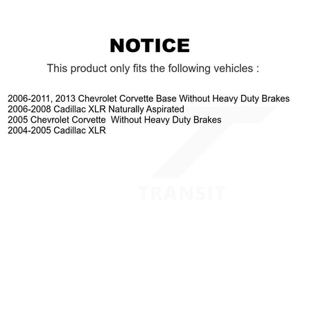 Front Disc Brake Rotors And Ceramic Pads Kit For Chevrolet Corvette Cadillac XLR K8A-104602