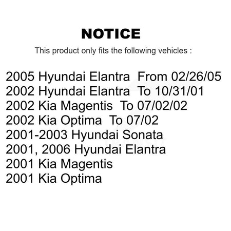 Front Disc Brake Rotor And Ceramic Pad Kit For Hyundai Elantra Sonata Kia Optima Magentis K8A-104679