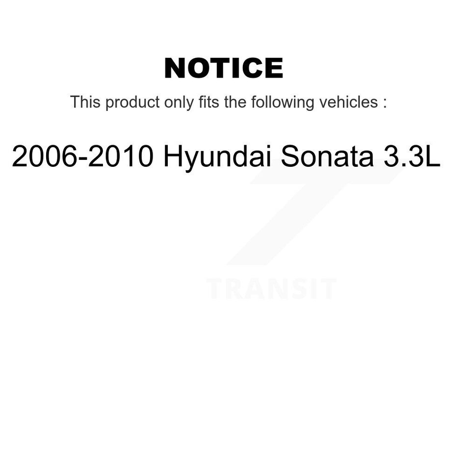 Front Disc Brake Rotors And Ceramic Pads Kit For 2006-2010 Hyundai Sonata 3.3L K8A-104681